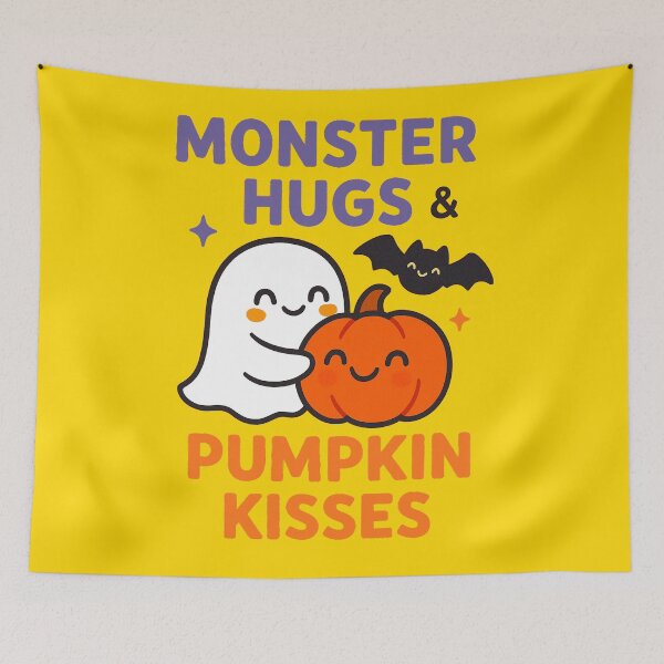 Item preview, Monster Hugs & Pumpkin Kisses – Halloween Warmth - V4 designed and sold by WheelieGdArt.