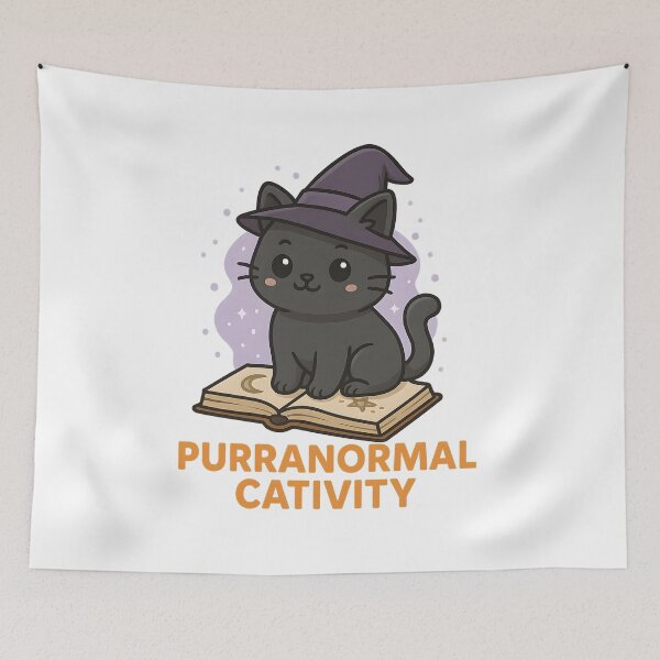 Item preview, Purranormal Cativity – Cute Witch Cat designed and sold by VibeCircuit61.