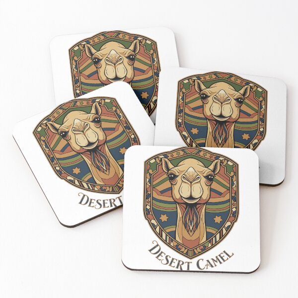 Item preview, Desert Camel Geometric Portrait - North African Travel Mosaic Art designed and sold by ATLAS SOUL.
