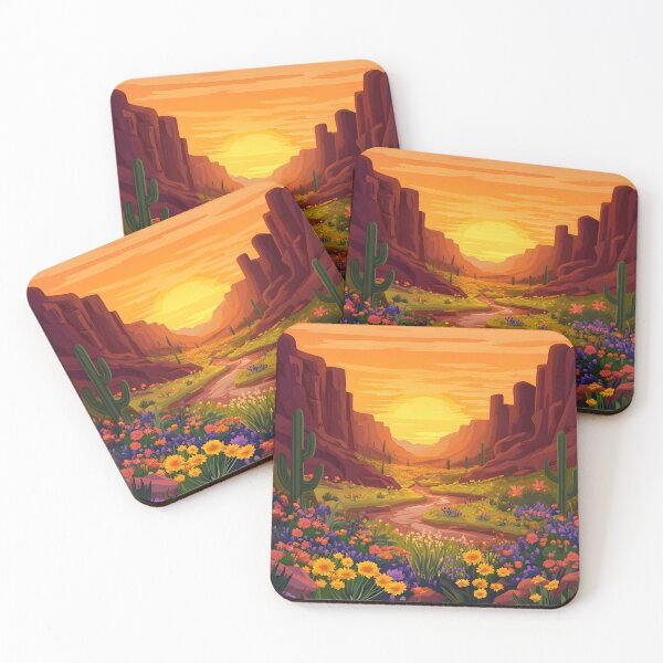 Item preview, Fantasy Sci-Fi Scenic Dramatic Cliffs, Flowers, And Sunset  designed and sold by DEC02.