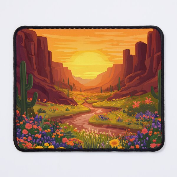 Item preview, Fantasy Sci-Fi Scenic Dramatic Cliffs, Flowers, And Sunset  designed and sold by DEC02.