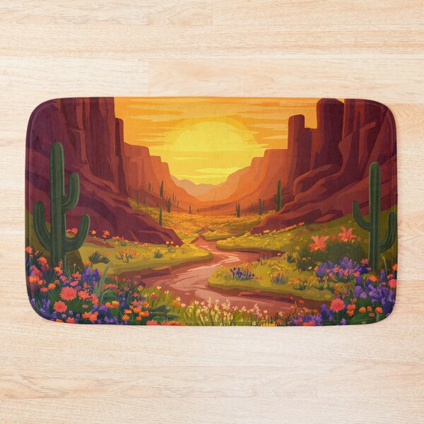 Item preview, Fantasy Sci-Fi Scenic Dramatic Cliffs, Flowers, And Sunset  designed and sold by DEC02.