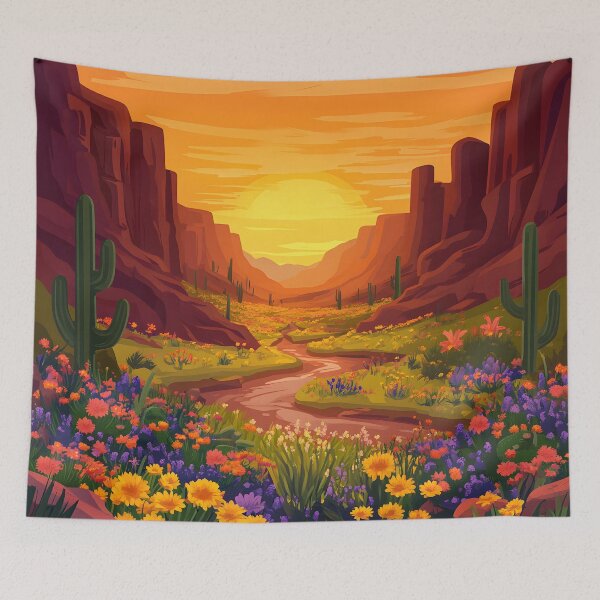 Item preview, Fantasy Sci-Fi Scenic Dramatic Cliffs, Flowers, And Sunset  designed and sold by DEC02.
