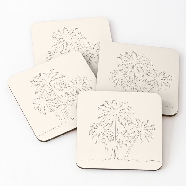 Item preview, One Line Palm Trees Illustration designed and sold by Le Grand Requin.
