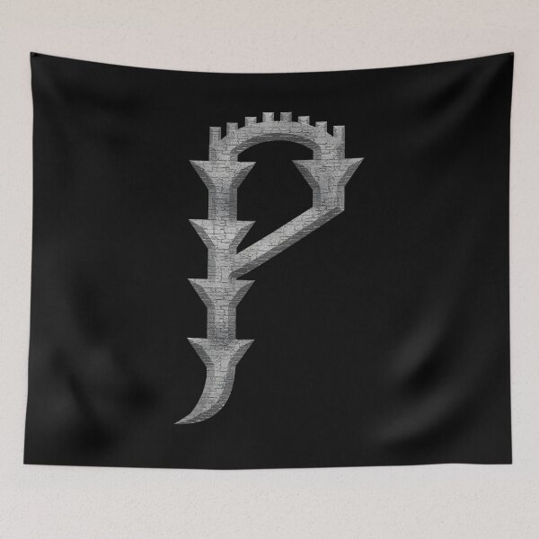 Item preview, Letter  P  of the Dragonfont Initial Capital Monogram (Castle) designed and sold by Swabcraft.