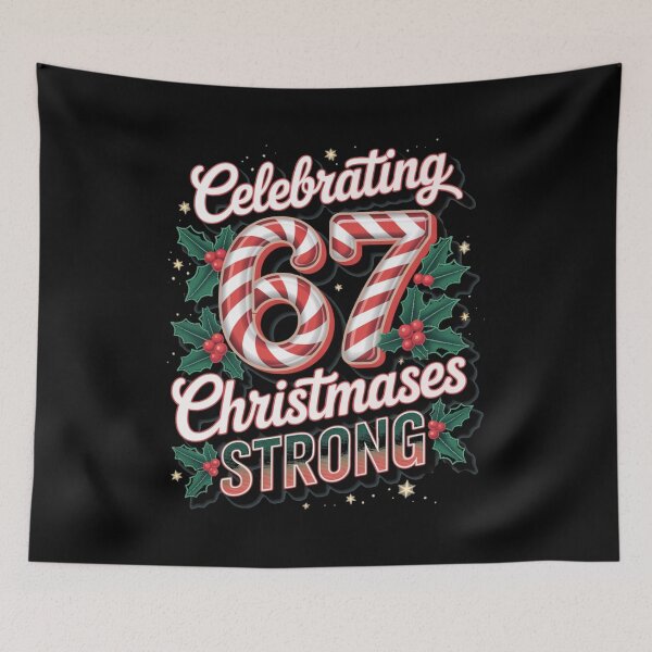 Item preview, merry 67 - 67 years young - 1967 generation - christmas number - limited edition 67 - xmas novelty - santa humor - retro holiday number designed and sold by JansenGS.