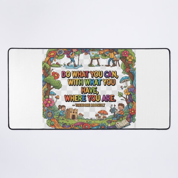 Item preview, Do What You Can, With What You Have, Where You Are — Theodore Roosevelt Inspirational Quote designed and sold by GogoVibes.