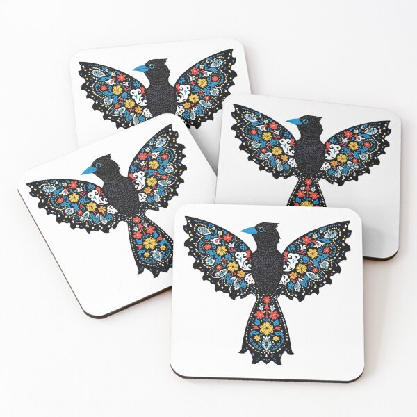 Item preview, Flying Magpie – Polish Folk Art Wycinanki Paper Cut Bird designed and sold by AmberWit.