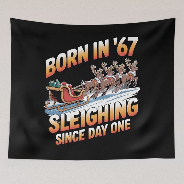 Item preview, merry 67 - 67 years young - 1967 generation - christmas number - limited edition 67 - xmas novelty - santa humor - retro holiday number designed and sold by JansenGS.