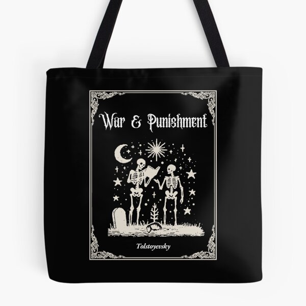 Item preview, Tolstoy & Dostoyevsky "War and Punishment" – Skeletons Reading in a Graveyard  designed and sold by Russian 101.