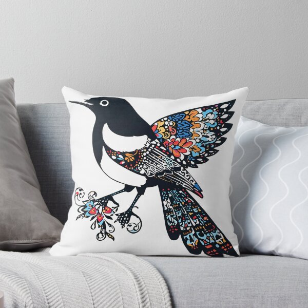 Item preview, Floral Magpie – Polish Folk Art Wycinanki Paper Cut Bird designed and sold by AmberWit.