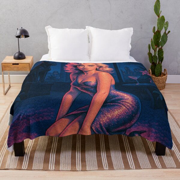 Item preview, Glamorous Retro Noir Woman – 80s Neon Style designed and sold by CapyToon.