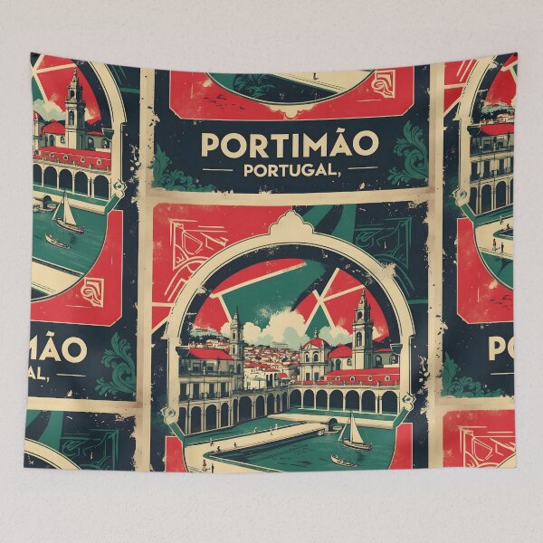 Item preview, Portimao Portugal 1950s Vintage Travel Tourism designed and sold by TravelersGems.