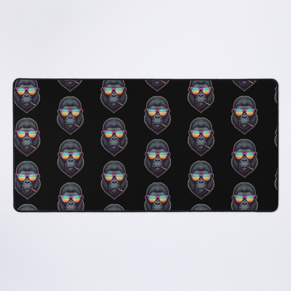 Item preview, Cool Gorilla Head Illustration – Urban Chic Cartoon with Sunglasses and Beach Reflection designed and sold by PixelVibe782.