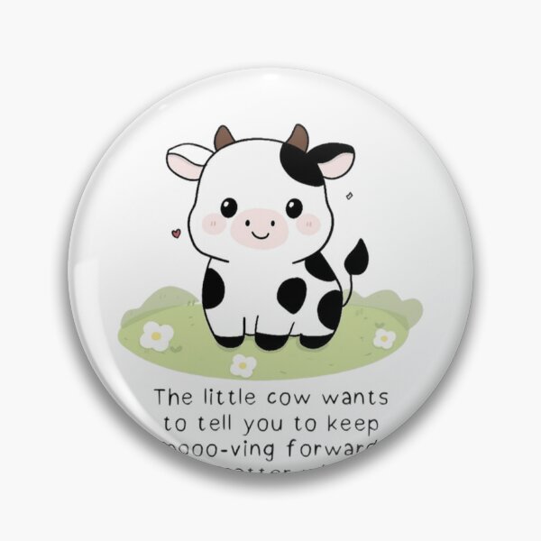 Item preview, Keep Moooving Forward Cute Motivational Cow Pun designed and sold by JossDesign15.