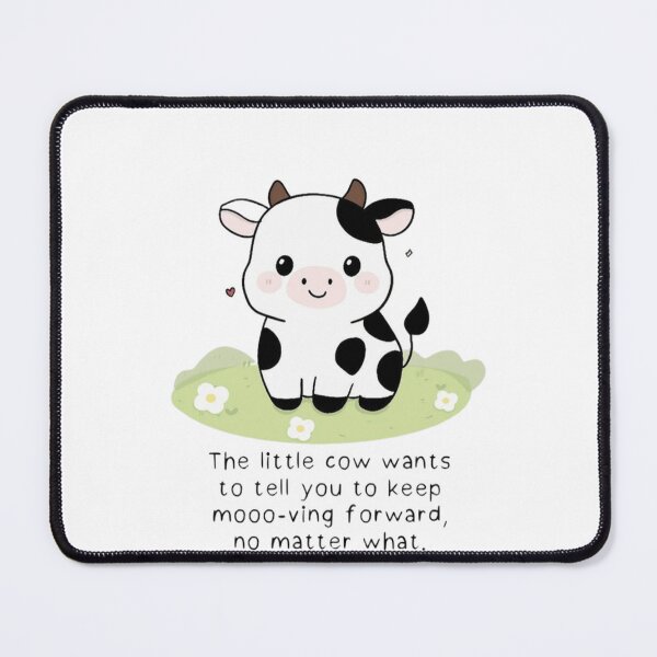 Item preview, Keep Moooving Forward Cute Motivational Cow Pun designed and sold by JossDesign15.