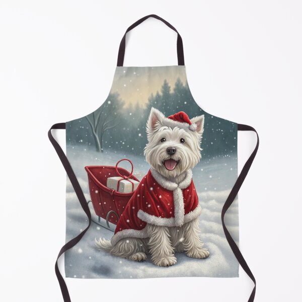 Item preview, Westie in a Santa Suit in the Snow designed and sold by skibreck.