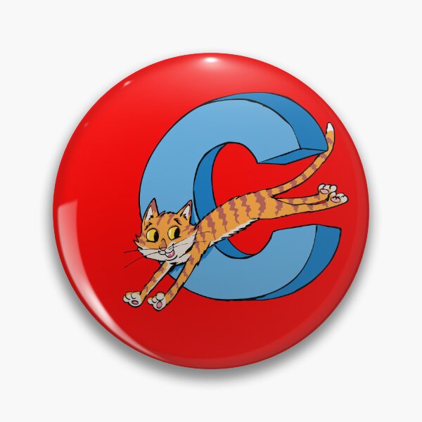 Item preview, cat pops out through the capital letter C designed and sold by duxpavlic.