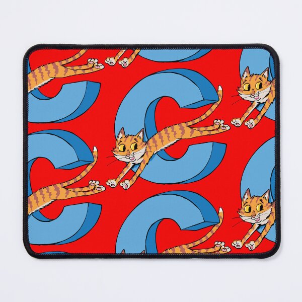 Item preview, cat pops out through the capital letter C designed and sold by duxpavlic.