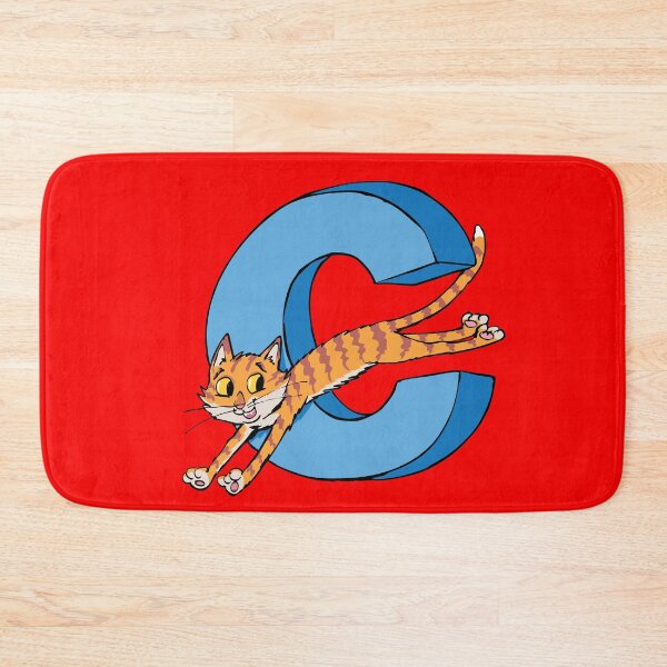 Item preview, cat pops out through the capital letter C designed and sold by duxpavlic.