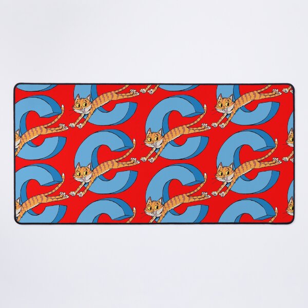 Item preview, cat pops out through the capital letter C designed and sold by duxpavlic.