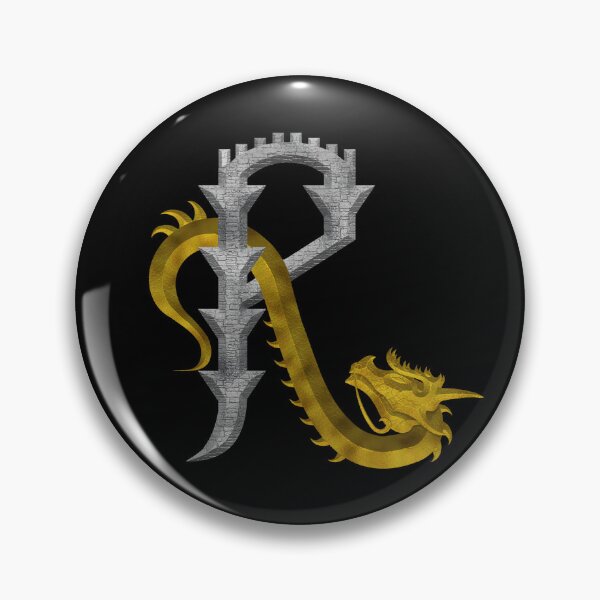 Item preview, Letter  R  of the Dragonfont Initial Capital Monogram (Dragon and Castle) designed and sold by Swabcraft.