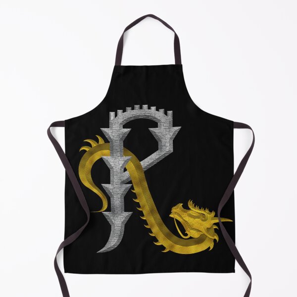 Item preview, Letter R of the Dragonfont Initial Capital Monogram (Dragon and Castle) designed and sold by Swabcraft.