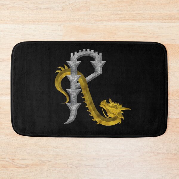 Item preview, Letter  R  of the Dragonfont Initial Capital Monogram (Dragon and Castle) designed and sold by Swabcraft.