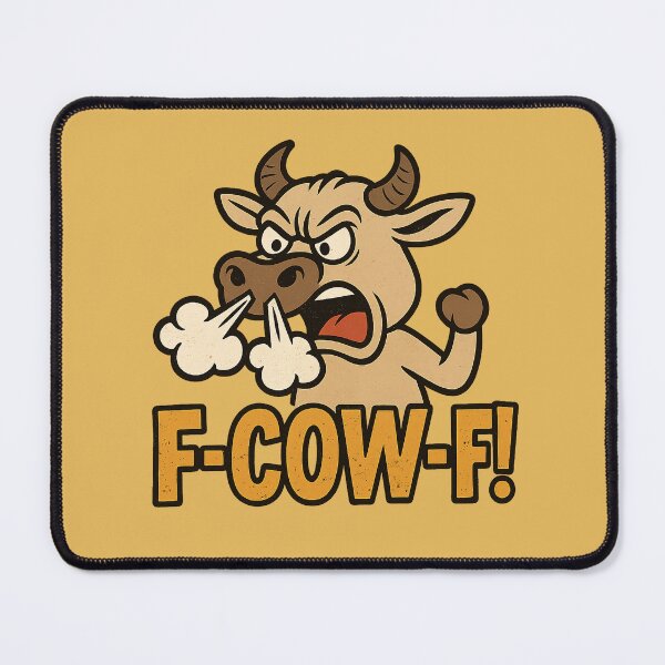 Item preview, F-Cow-F! Angry Cow Parody Design designed and sold by Bratak.