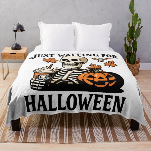 Item preview, Just Waiting for Halloween – Skeleton Coffee Time designed and sold by DariusZD.