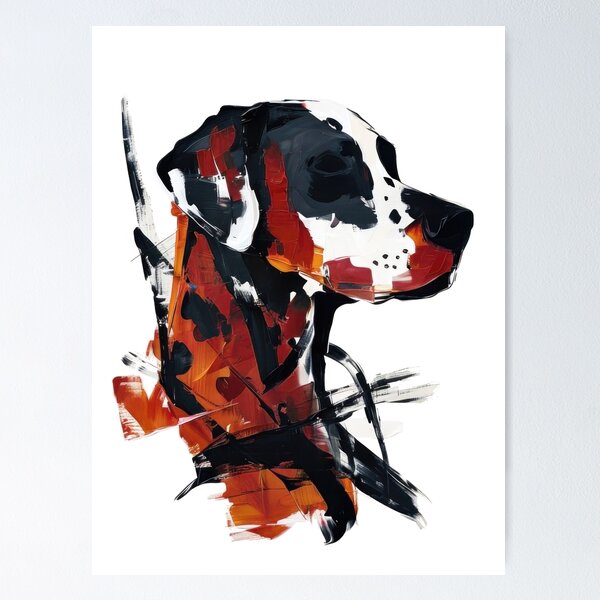 Item preview, Expressive Abstract Dalmatian designed and sold by caracatita75.