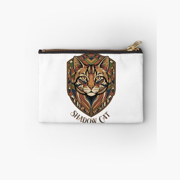 Item preview, Shadow Cat Geometric Feline Art - Tribal Wild Cat Mosaic Emblem designed and sold by ATLAS SOUL.