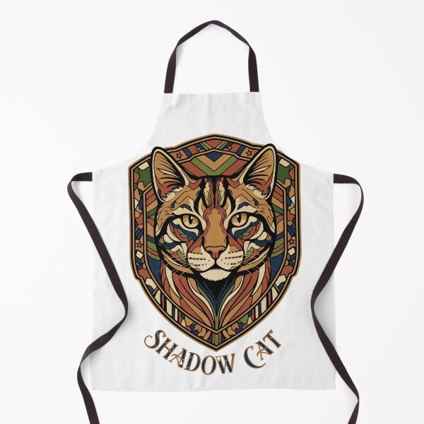 Item preview, Shadow Cat Geometric Feline Art - Tribal Wild Cat Mosaic Emblem designed and sold by ATLAS SOUL.
