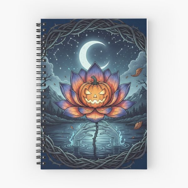 Item preview, Spooky Jack-o'-Lantern Lotus Flower | Halloween Special  designed and sold by Zen Mosaic.