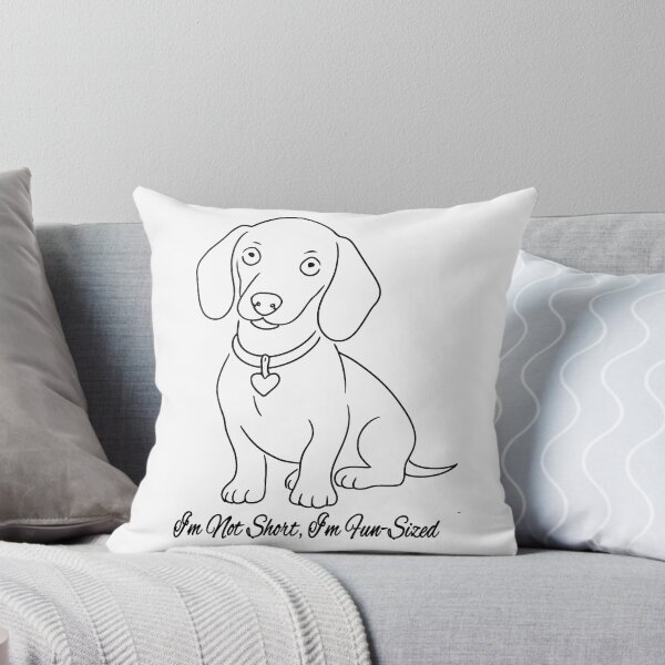 Item preview, Dachshund line art - I’m Not Short, I’m Fun-Sized designed and sold by HeartDrawnPets.