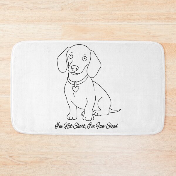 Item preview, Dachshund line art - I’m Not Short, I’m Fun-Sized designed and sold by HeartDrawnPets.
