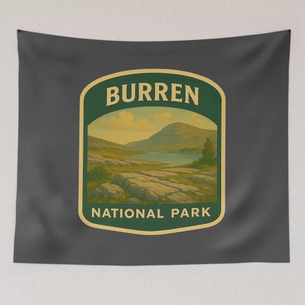 Item preview, Vintage Ireland Landscape Art Print: Burren designed and sold by PinUpPizzazz.