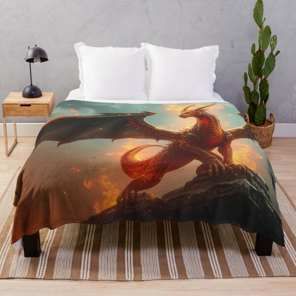 Item preview, Fire dragon on ruins designed and sold by Echo Flare.