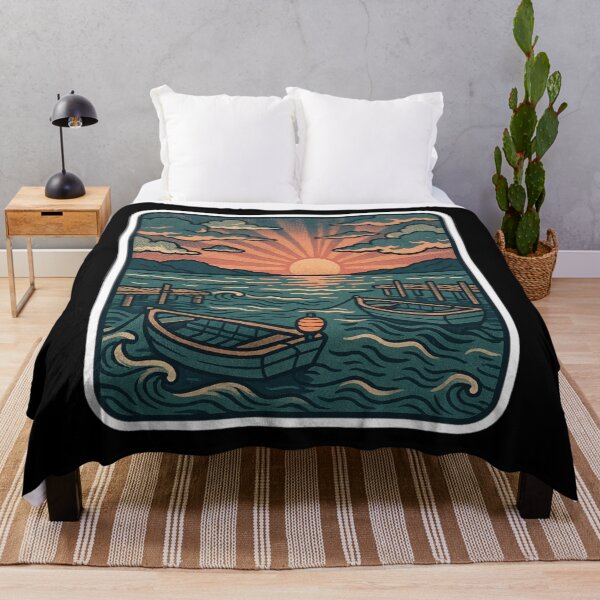Item preview, Fisherman Aesthetic – Harbor Sunset with Boats – Vintage Nautical Art | Stormy Seas designed and sold by JacobKAurumhead.