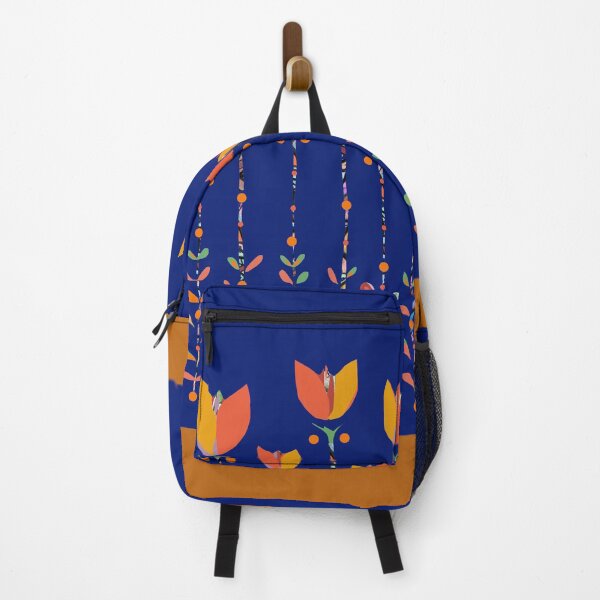 Item preview, Tulips indigo, retro tulips, tulip pattern, designed and sold by ZjalDesign.