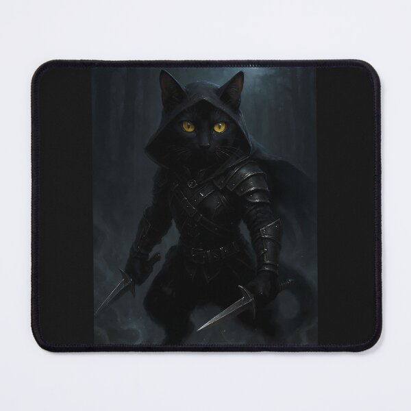 Item preview, Raven the Cat – Shadow Assassin of the Moonlit Woods designed and sold by Crain Fantasy Art.