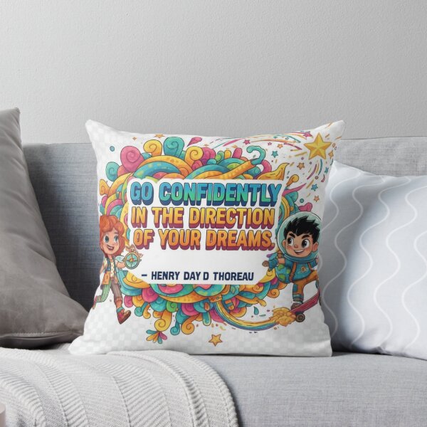 Item preview, Go Confidently in the Direction of Your Dreams — Henry David Thoreau (Inspirational Cartoon Art) designed and sold by GogoVibes.