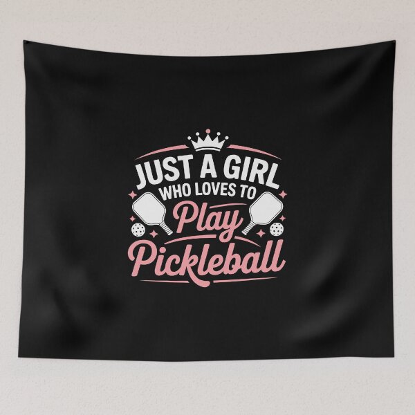 Item preview, Just a Girl Who Loves to Play Pickleball designed and sold by jkrphoto.