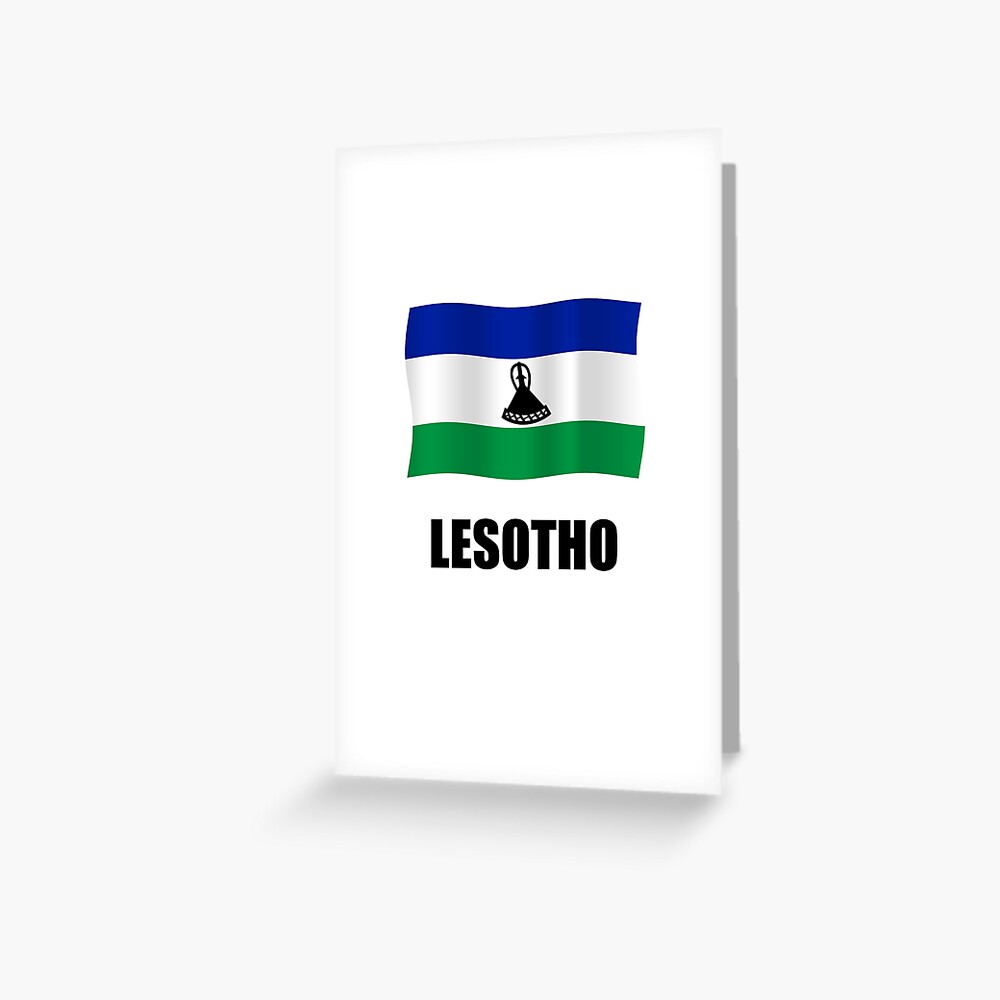 Lesotho Flag Word Art Print By Stuwdamdorp Redbubble