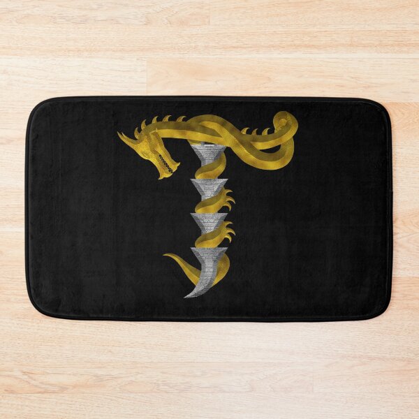 Item preview, Letter  T  of the Dragonfont Initial Capital Monogram (Dragon and Castle) designed and sold by Swabcraft.