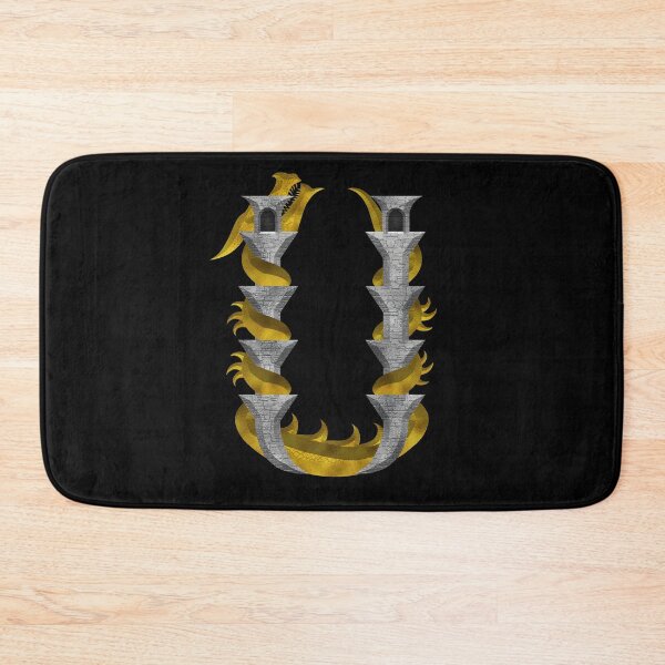 Item preview, Letter  U  of the Dragonfont Initial Capital Monogram (Dragon and Castle) designed and sold by Swabcraft.