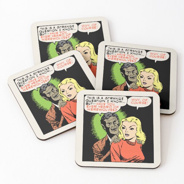 Item preview, Wolf Like Me • Have You Ever Heard of Werewolves? Retro Comic Pop Art designed and sold by wmxdesign.