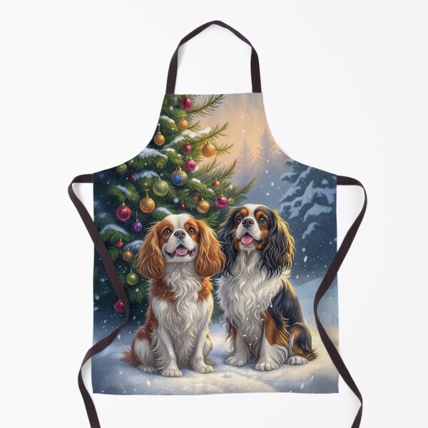 Item preview, Two Cavalier King Charles Pups at Christmas designed and sold by skibreck.