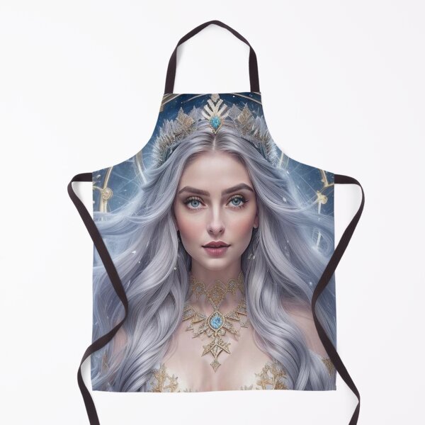 Item preview, Lavender Dreams Snow Goddess - Purple Hair Winter Deity Art Print designed and sold by MissSaylor.