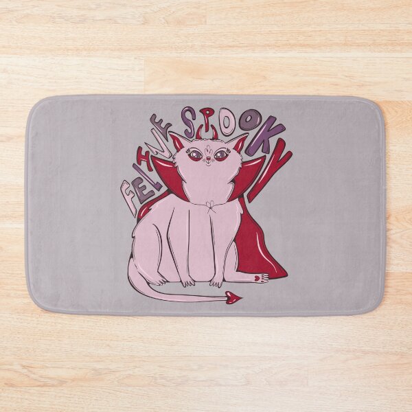 Item preview, feline spooky - pink devil cat - cute demon cat  designed and sold by crestfallenmermaid.